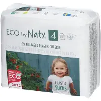 Naty , Ekodiaper, Storlek 4, 15-40 lbs (7-18 kg), 26 Diaper