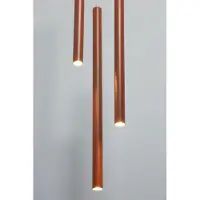 Sigma Hänglampa Sopel 3 , dimbar, Röd, Vardagsrum / matsal, Metall, Modern, Pendellampa