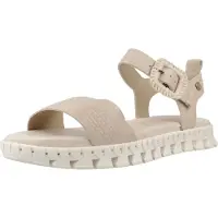 Carmela för kvinnor. 16326602-BEIGE Sandaler i läder 163266 beige (39), Hud, Karta, Spänne, Casual