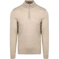 Suitable Merino Half Zip Tröja Sand Beige Storlek
