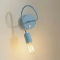 Helam Vägglampa Oxford , dimbar, Blå, Vardagsrum / matsal, Metall, Ungt boande, Vägglampa, vägglampa inomhus