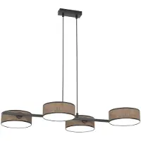 Emibig Hänglampa Drumz 4 LIGHTING, dimbar, Brun / rost, Vardagsrum / matsal, Metall, Modern, Pendellampa