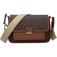 Michael Kors Brun Textil Axelremsväska