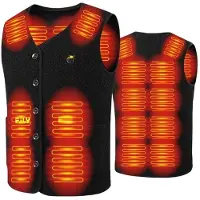 INF Uppvärmd väst med 10000mAh batteri - Elektrisk värmeväst USB-driven smart termostat värmekläder L