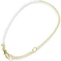 Swarovski Halsband guld / transparent / pärlvit