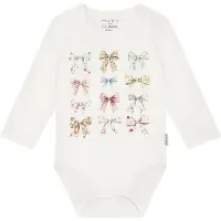Hust and Claire Body l/ä - HCBritt Bow - Ivory m. Pilbågar - - 1 år (80) - Body L/Ä