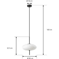 LINDBY Glas pendellampa Hikari , dimbar, Vitt / opal, Vardagsrum / matsal, Glas, Modern, Pendellampa
