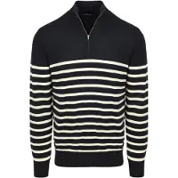 Steppin' Out Halvzip Tröja Breton Stripe Marinblå Blå Mörkblå Storlek