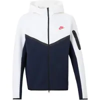 Nike Sweatjacka 'Tech Fleece' marinblå / vit