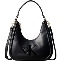Calvin Klein Embossed Monogram Crescent Bag