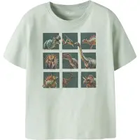 Name it T-shirt - NmmVoto - Pale Aqua/Dino Truppen - - 2 år (92) - T-shirt