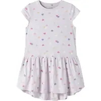 Name it Klänning - NmfVigga - Lavender Dimma/Färgstark Heart - - 4 år (104) - Klänning