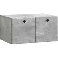 vidaXL Väggmonterad TV-bänk Väggmonterad Betonggrå 59,5 x 41 x 30 cm