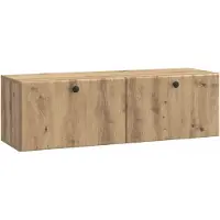 vidaXL Väggmonterad TV-bänk Artisan-ek 98 x 31 x 30 cm Konstruerat trä
