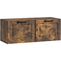 vidaXL Väggmonterad TV-bänk Rökt ek 78,5 x 31 x 30 cm Konstruerat trä