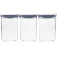 Oxo Pop 2,0 Set 1,1l Square Matbehållare 3 Enheter