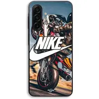 CAPACHEAP Fodral För Samsung Galaxy A17 nike logotyp vit motorcykelhjul Maniacase