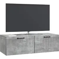 vidaXL Väggmonterad TV-bänk Betonggrå 98 x 41 x 30 cm Konstruerat trä