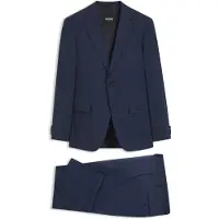 BOSS Two-piece slim-fit suit in checked stretch wool