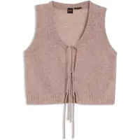 BOSS Tie-front cardigan in Italian yarn