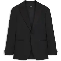 BOSS Slim-fit tuxedo jacket with silk-blend trims