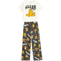 Cool Club Pyjamas 'GARFIELD' ljusbeige / mörkgrå / orange