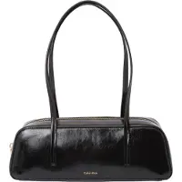 Calvin Klein Axelremsväska 'Foil Logo Glossy Shoulder' svart