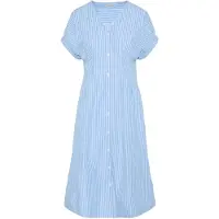 Calvin Klein Cotton Poplin Button Down Shirt Dress