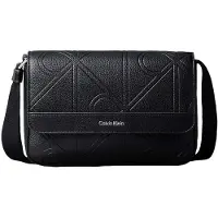 Calvin Klein Embossed Emblem Logo Messenger Bag