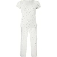Hunkemoller Pyjamas 'Daisy' ljusbeige / blå / grön