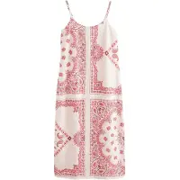 Next Sommarklänning kräm / magenta / mörkrosa / svart