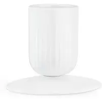 Kähler - Hammershøi Block Candle Holder - White - 9.5 cm H x 5 cm D