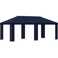 vidaXL Trädgårdsgazebo 6 x 3 m Blå Polyester och Stål 190