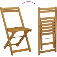vidaXL Utemöbler Bistro Stolar 8 pcs Naturlig 40 x 53 x 80 cm