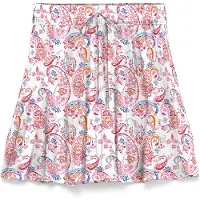 Vero Moda Kjol 'VMMENNY' blå / hummer / mörkrosa / vit