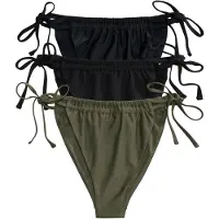 The Set Bikiniunderdel khaki / svart