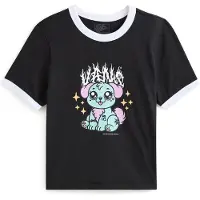 Vans T-shirt 'Puppy Ringer' mint / rosa / svart / vit