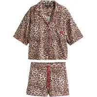 Rockett St George Kort pyjamas beige / brun / ljusbrun / mörkröd