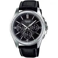 Casio Klocka - - MTP-1375L-1AVDF - Kvarts - Vellumläder - 42 mm svart