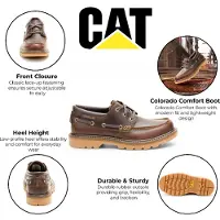 CAT () Herr Bruna Läder Vandringsstövlar - Colorado Boat-Mid