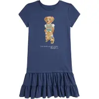 Ralph Lauren Klänning - Gammal Royal m. Tryck - - 7 år (122) - Klänning