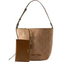 Calvin Klein Axelremsväska 'Emblem' brun / cappuccino