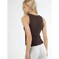 Busem Ärmlös U-krage Modal Bomull Tanktop