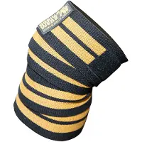 Gorilla wear Knee Wraps, black/gold, 2 m