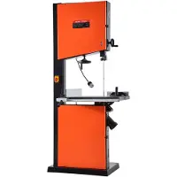Vevor Träbearbetningsbandsåg, 457 mm, Bandsåg med 2240W 3HK motor, 406 mm maximal skärhöjd, 690 x 510 mm gjutjärnsbord, med 360° arbetslampa, geringsmått, staket, bandsåg för träbearbetning