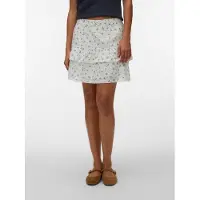 Vero Moda Kjol 'VMTrine' ljusblå / mörkblå / oliv / vit