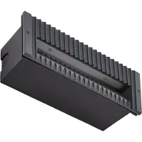 LUCANDE LED-vägginbyggnadslampa Tavion, 25 cm, antracit, IP65 Tavion, Svart, Aluminium / grå / zink, Modern, Vägglampa utomhus