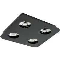 LINDBY Taklampa Jyla , dimbar, Svart, Hall, Metall, Modern, Taklampa