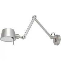 LUCANDE Vägglampa Silka , dimbar, Aluminium / grå / zink, Vardagsrum / matsal, Metall, Modern, Vägglampa, vägglampa inomhus