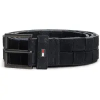 Tommy Hilfiger Enamel Flag Woven Suede Belt
